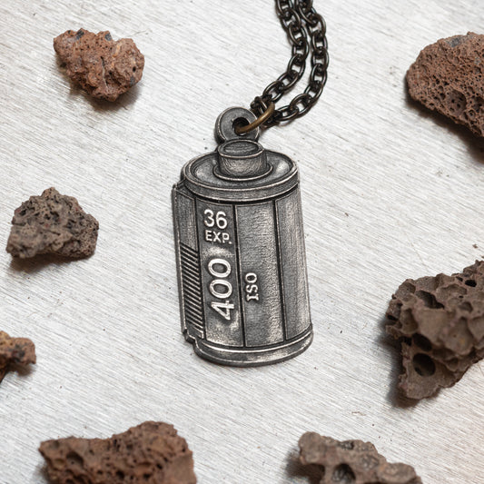 Sterling Silver Necklace — Film Cartridge — Photographer Gift — Camera Jewelry