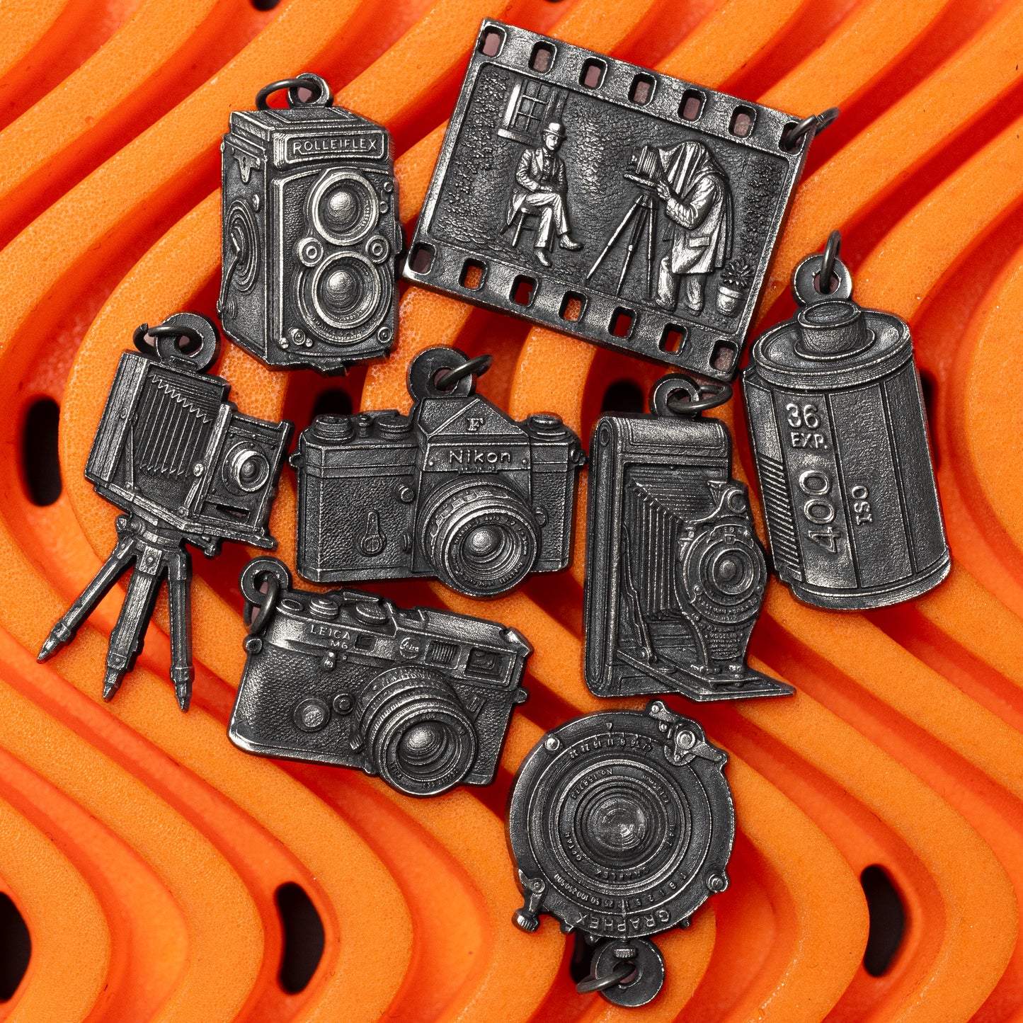 Handmade Sterling Silver Necklace — Camera Dial Design — Photographer Gift