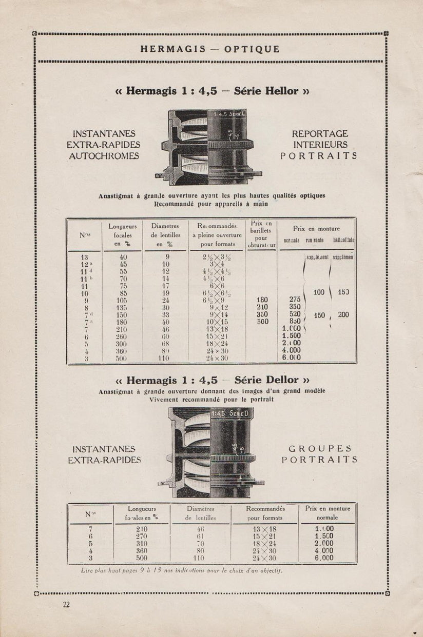 Hermagis Anastigmat HELLOR 500mm F5,7 - Ca.1934 -