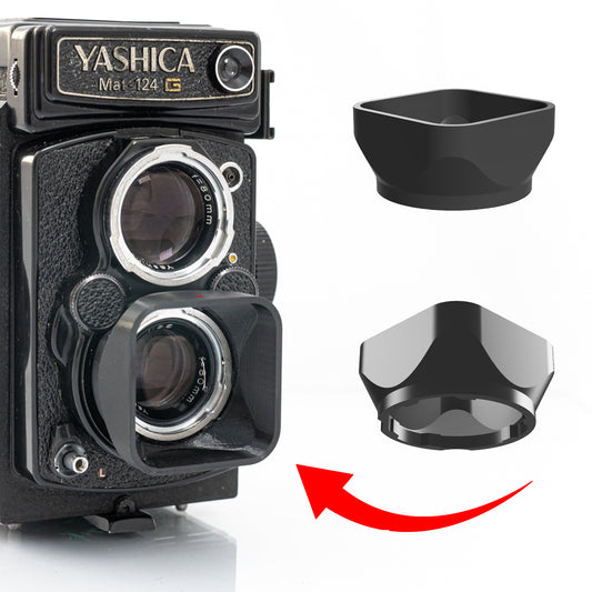 Premium 3D Printed  ---  PUSH ON LENS HOOD  ---  for Yashica MAT 124G / Bay I Mount