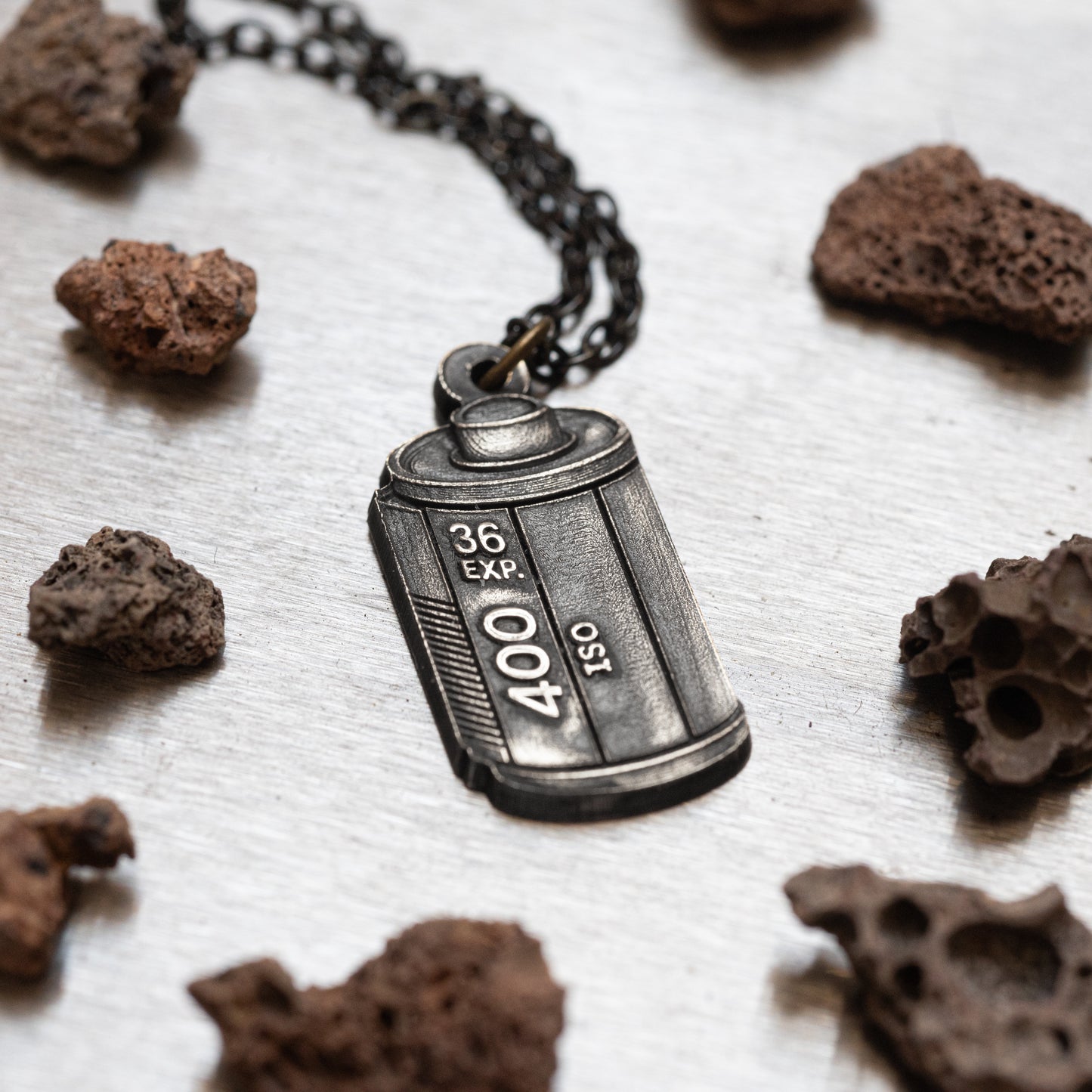 Sterling Silver Necklace — Film Cartridge — Photographer Gift — Camera Jewelry