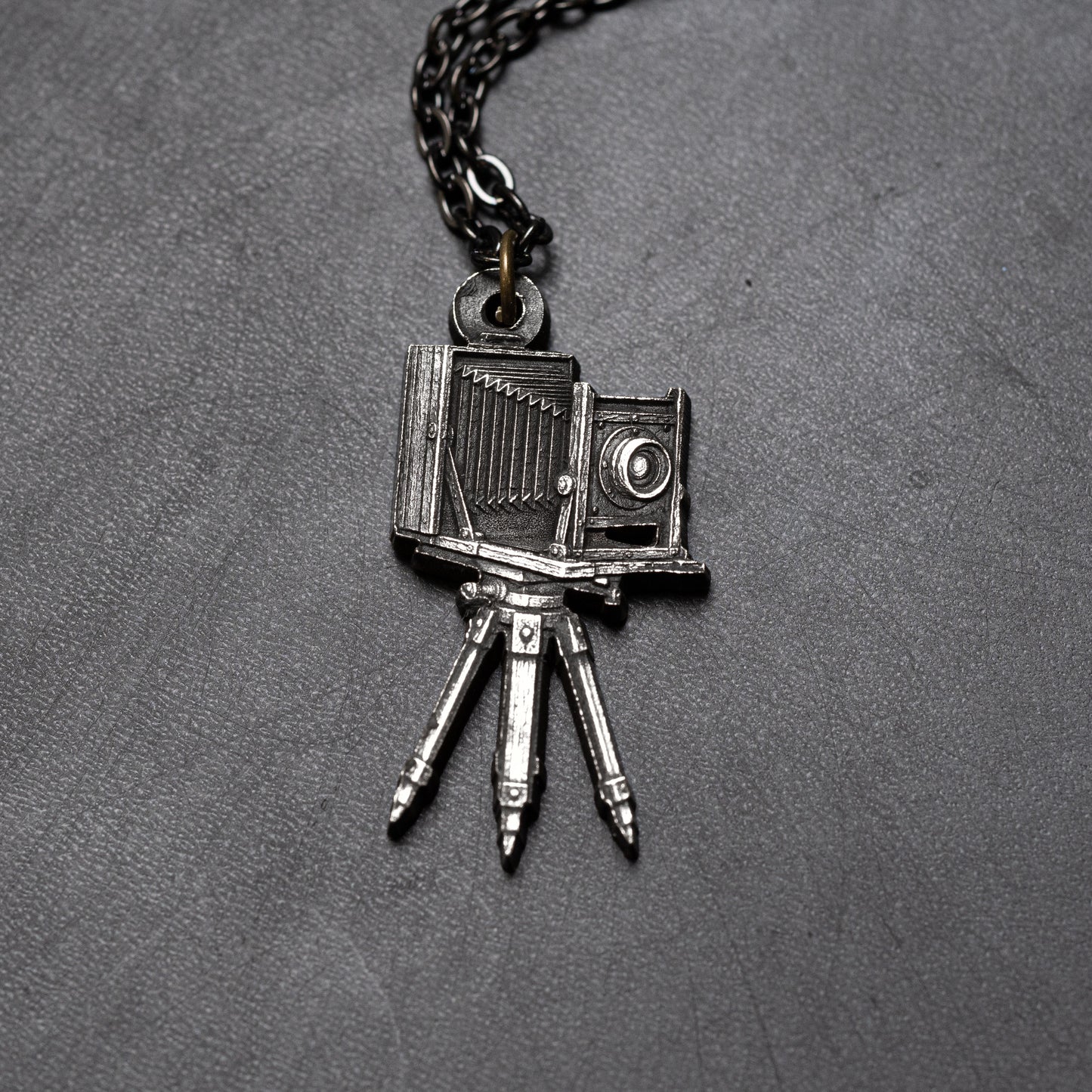 Handmade Sterling Silver Necklace — Vintage Camera Design — Photographer Gift