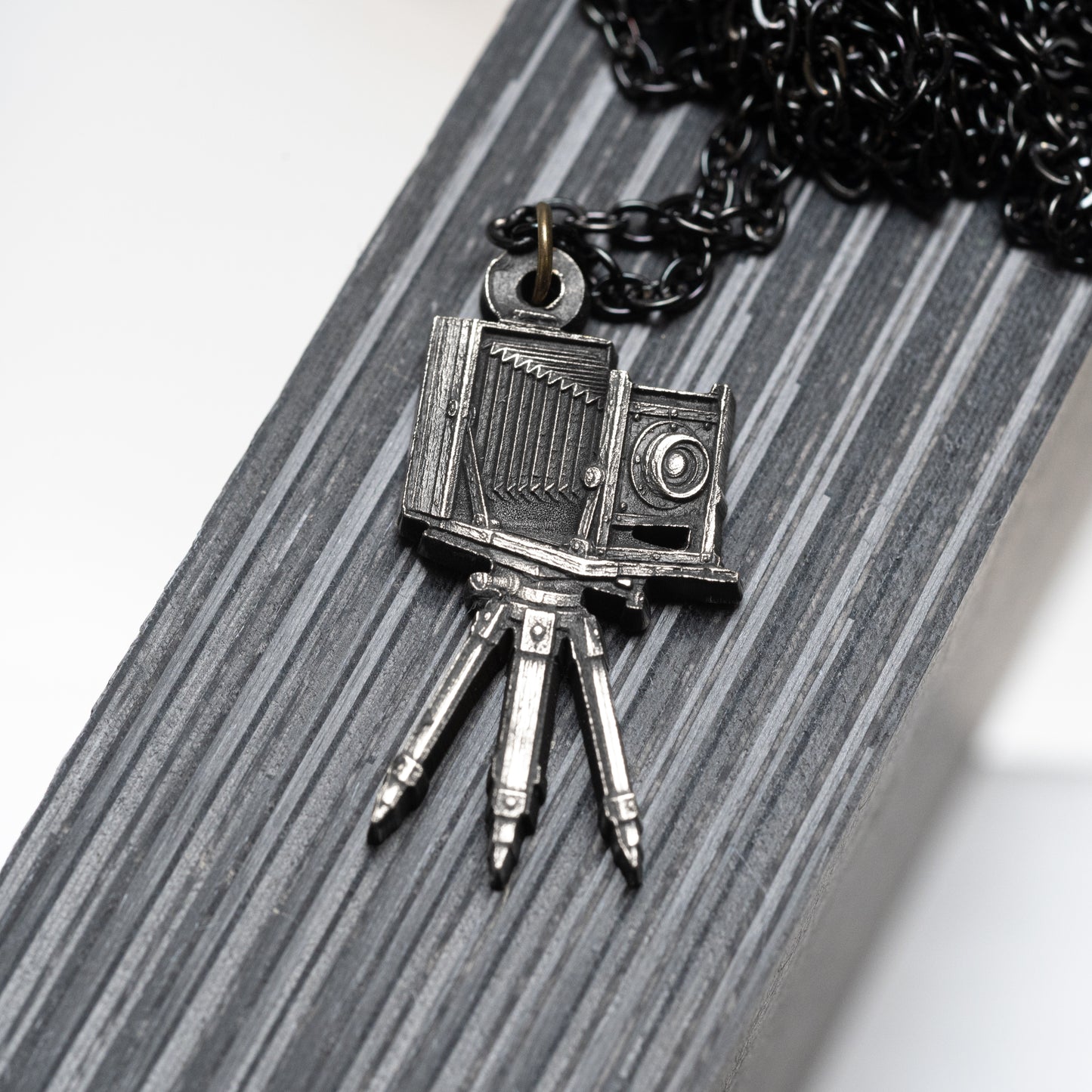 Handmade Sterling Silver Necklace — Vintage Camera Design — Photographer Gift