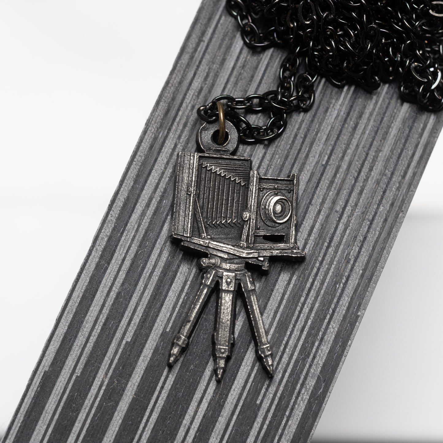 Handmade Sterling Silver Necklace — Vintage Camera Design — Photographer Gift