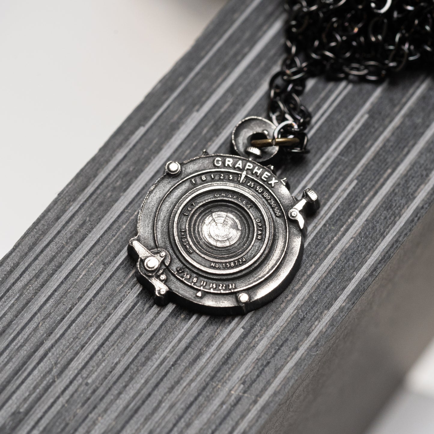 Handmade Sterling Silver Necklace — Vintage Lens Design — Photographer Gift