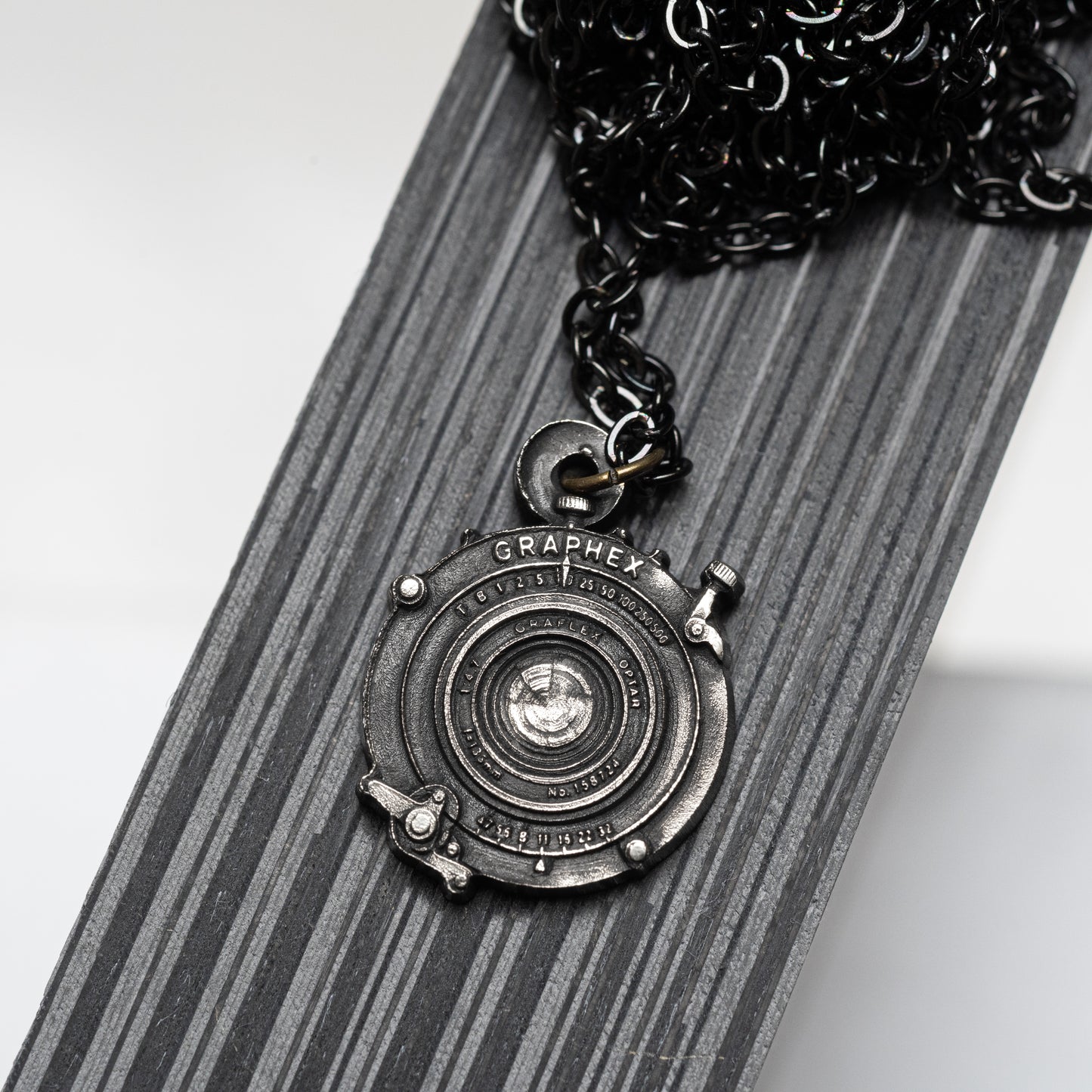 Handmade Sterling Silver Necklace — Vintage Lens Design — Photographer Gift