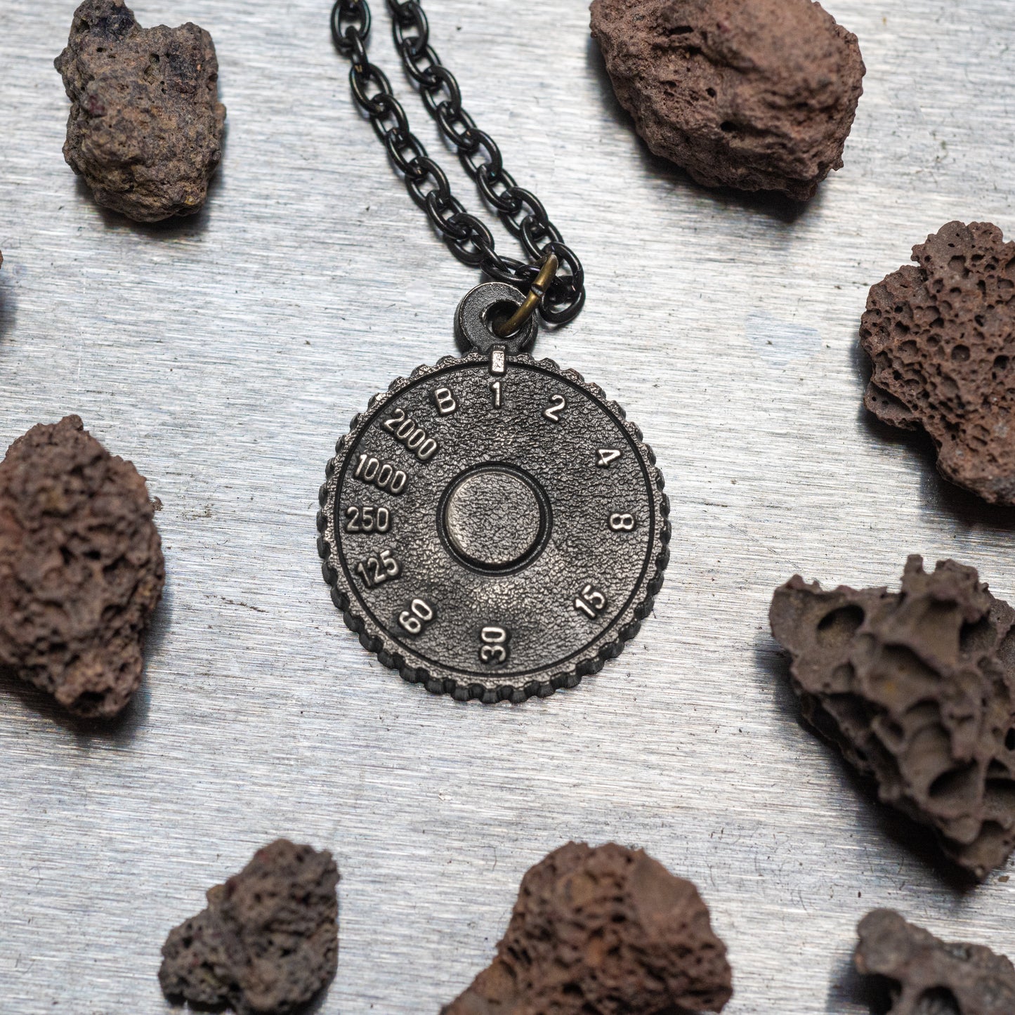Handmade Sterling Silver Necklace — Camera Dial Design — Photographer Gift