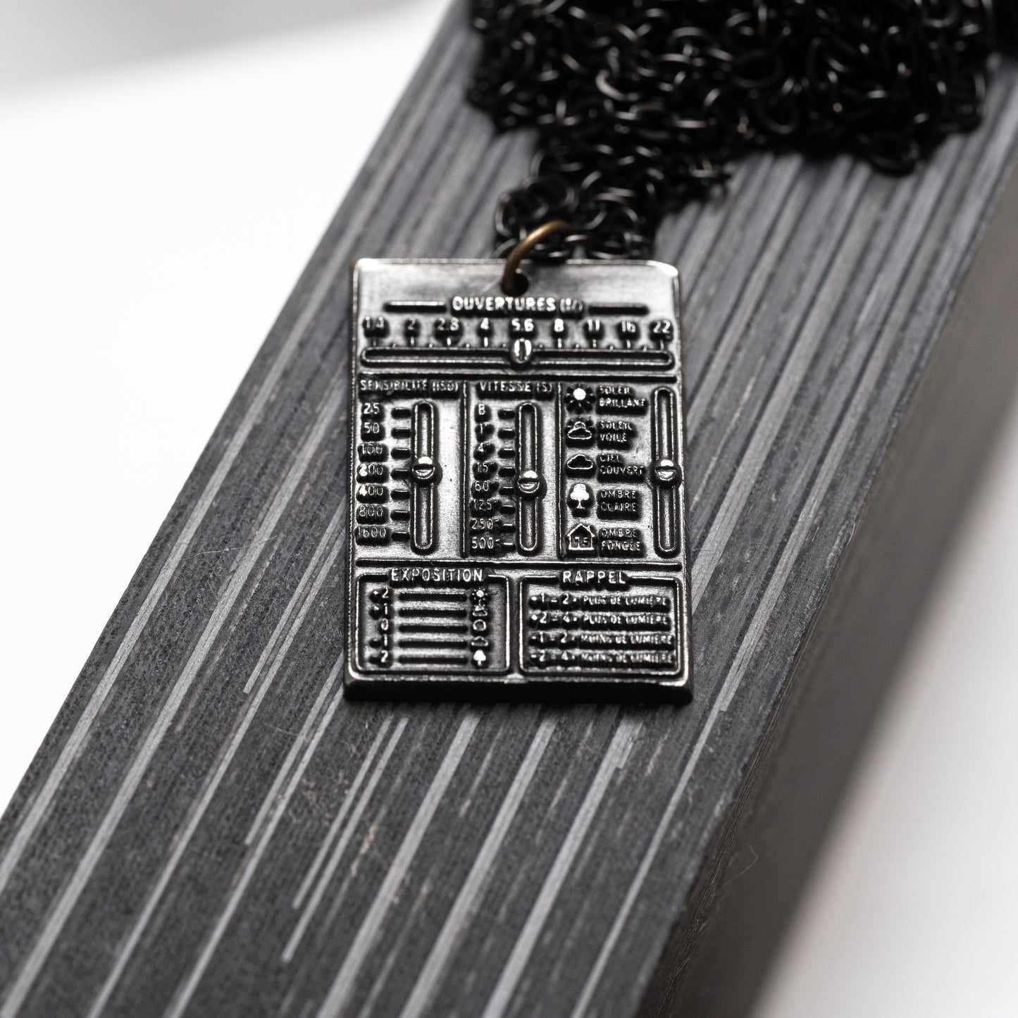 Handmade Sterling Silver Necklace — Vintage Exposure Table — Photographer Gift