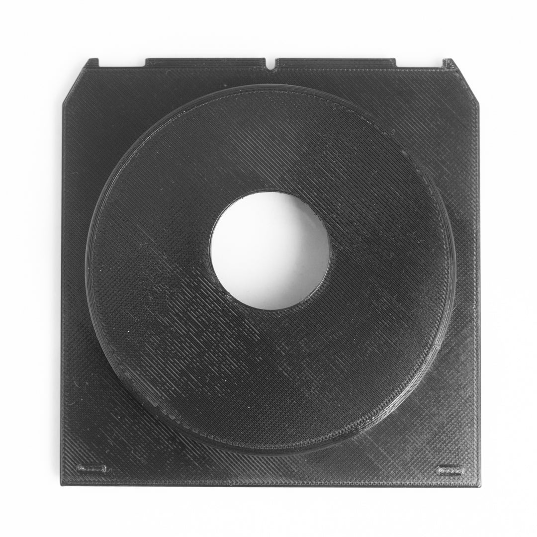 LINHOF Technika 4x5 Lens board -- Compur #00 (26,3mm), Recessed 12mm, Off centered 5mm -- Wista, Chamonix, Intrepid ...