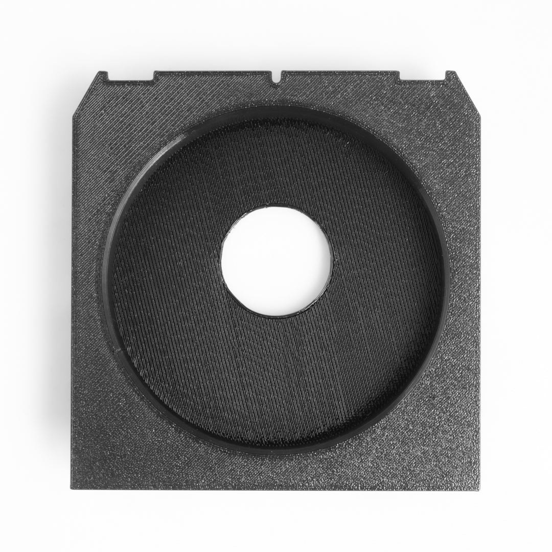 LINHOF Technika 4x5 Lens board -- Compur #00 (26,3mm), Recessed 12mm, Off centered 5mm -- Wista, Chamonix, Intrepid ...