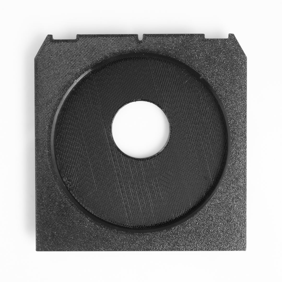LINHOF Technika 4x5 Lens board -- Compur #00 (26,3mm), Recessed 6mm, Off centered 5mm -- Wista, Chamonix, Intrepid ...