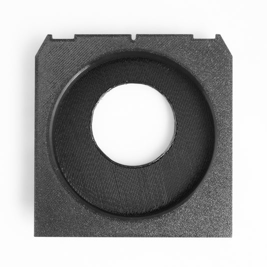 LINHOF Technika 4x5 Lens board -- Copal #1 (41,6mm), Recessed 12mm, Off centered 5mm -- Wista, Chamonix, Intrepid ...