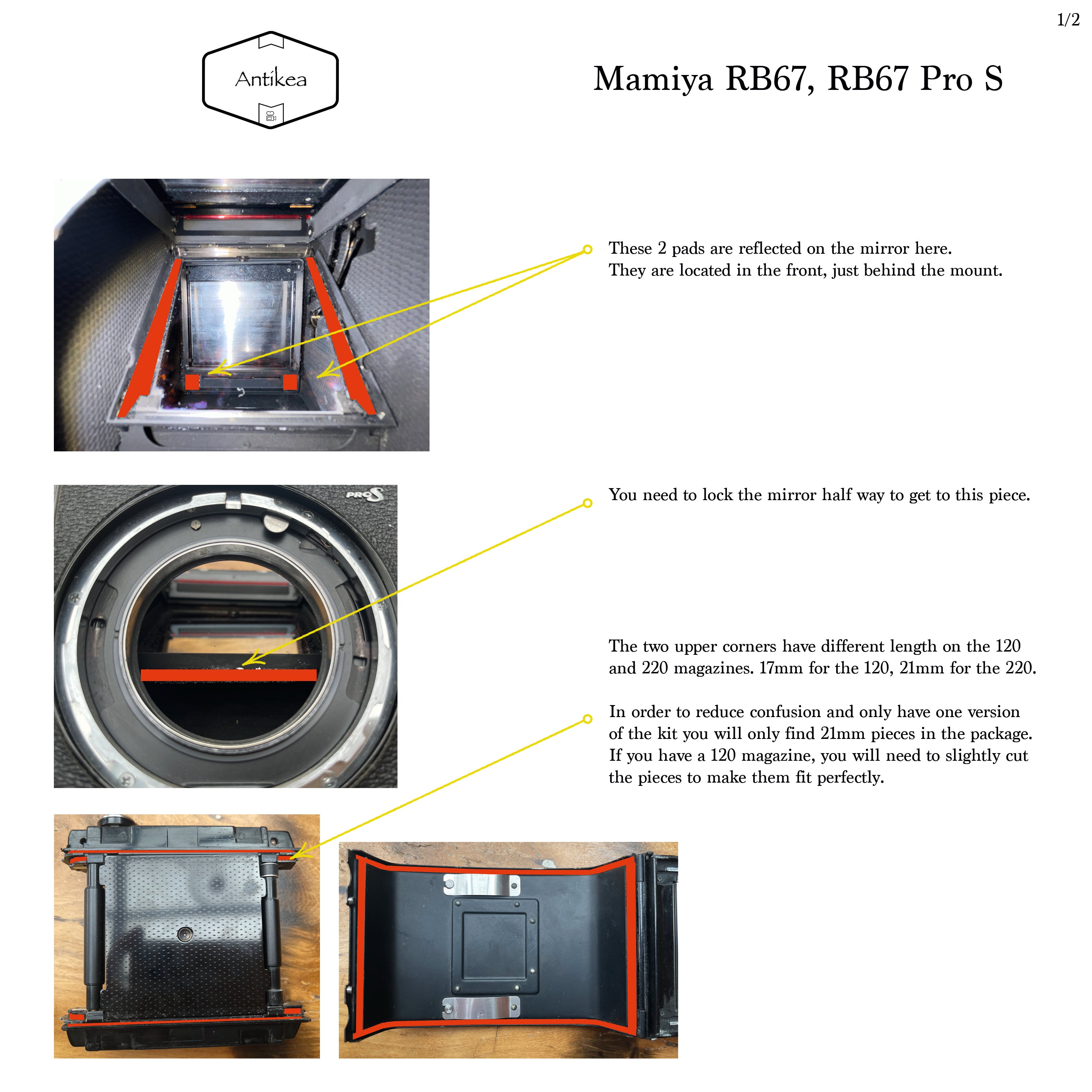 Mamiya RB67 Pro-S フィルムカメラ アルミケース 取説他　付属品 Premium Light Seal Foam Kit for ---- Mamiya RB67 – antikea-photo
