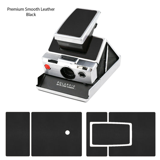 Premium Smooth Black Leather Cover for -- Polaroid SX-70 680/690SLR With Tripod -