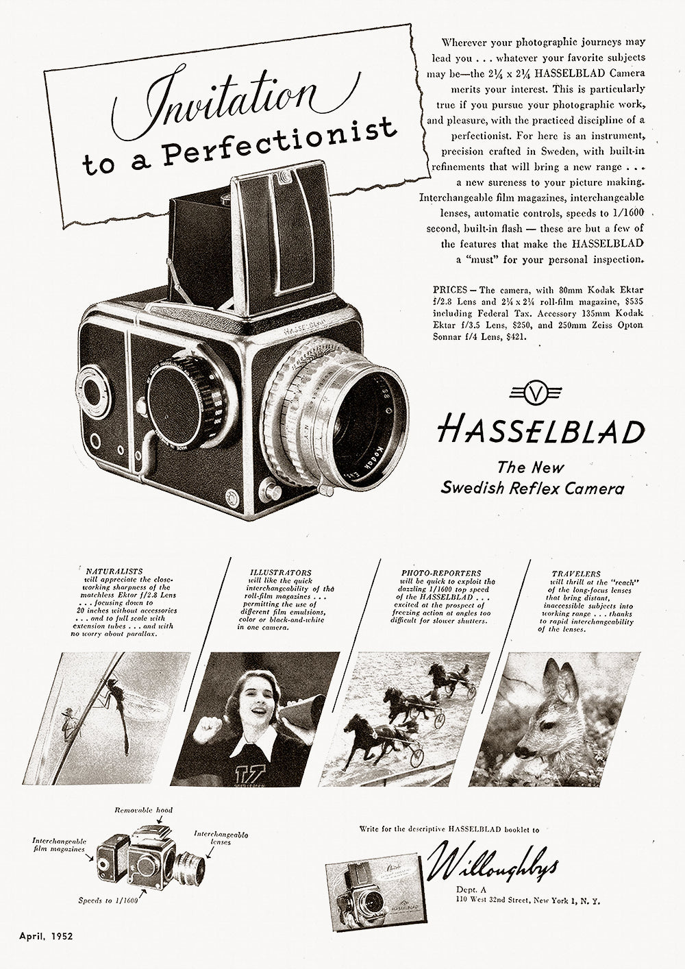 Premium 40x60cm Poster    ---     Hasselblad   ---   Vintage Ad